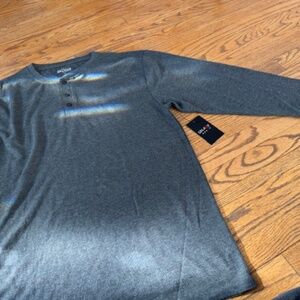 Galaxy By Harvic Gray Thermal Long Sleeve Shirt-Dark Grey